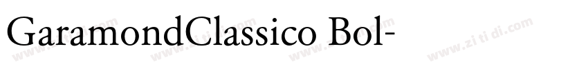 GaramondClassico Bol字体转换